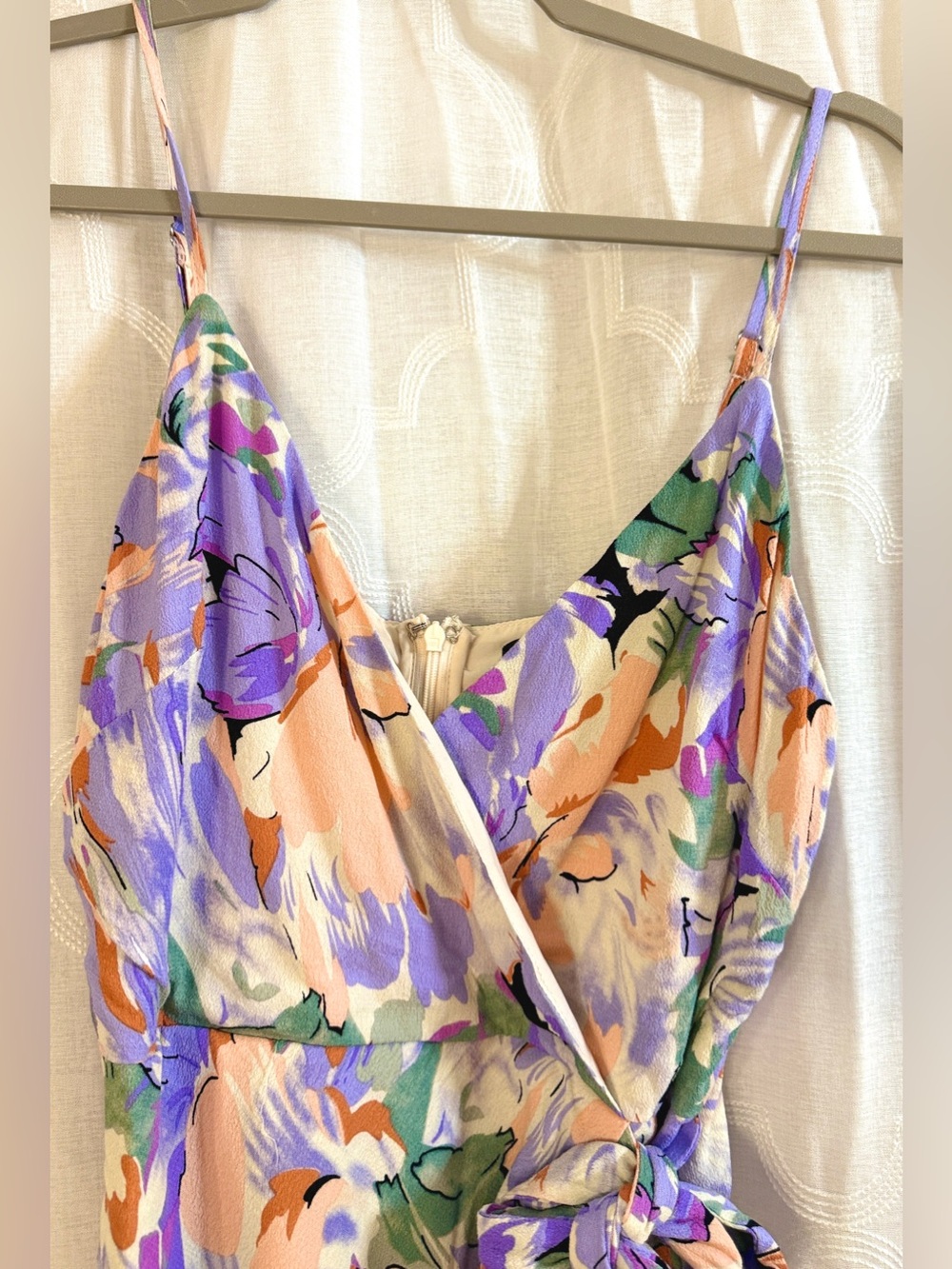Lulus Pastel Floral Wrap Tie Mini Sun Dress Size Small - Picture 5 of 9